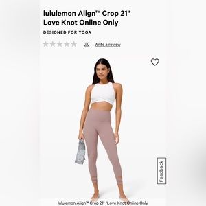 Lululemon Align 21-25inch TieUp special edition * Love Knot Dance Violet Verbena